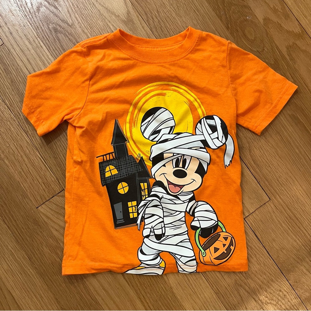 [3 for $15] DISNEY JUNIOR Mickey Halloween Orange T-Shirt (5T)